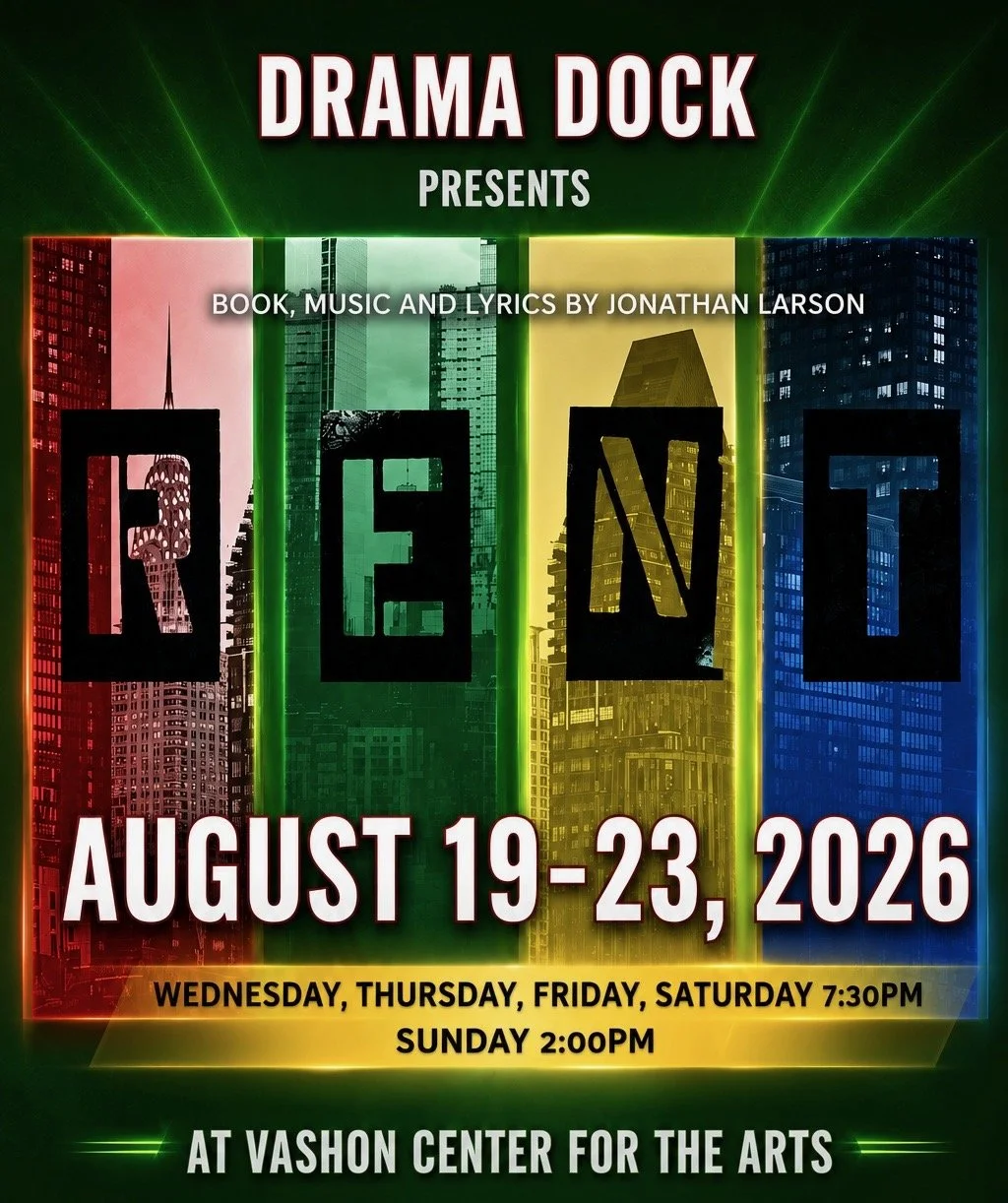 Drama Dock RENT event artwork for the Vashon production