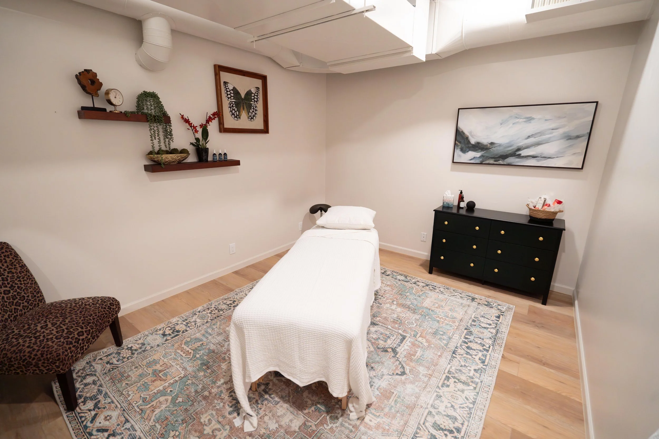 Massage treatment room at Monarch Massage & Spa