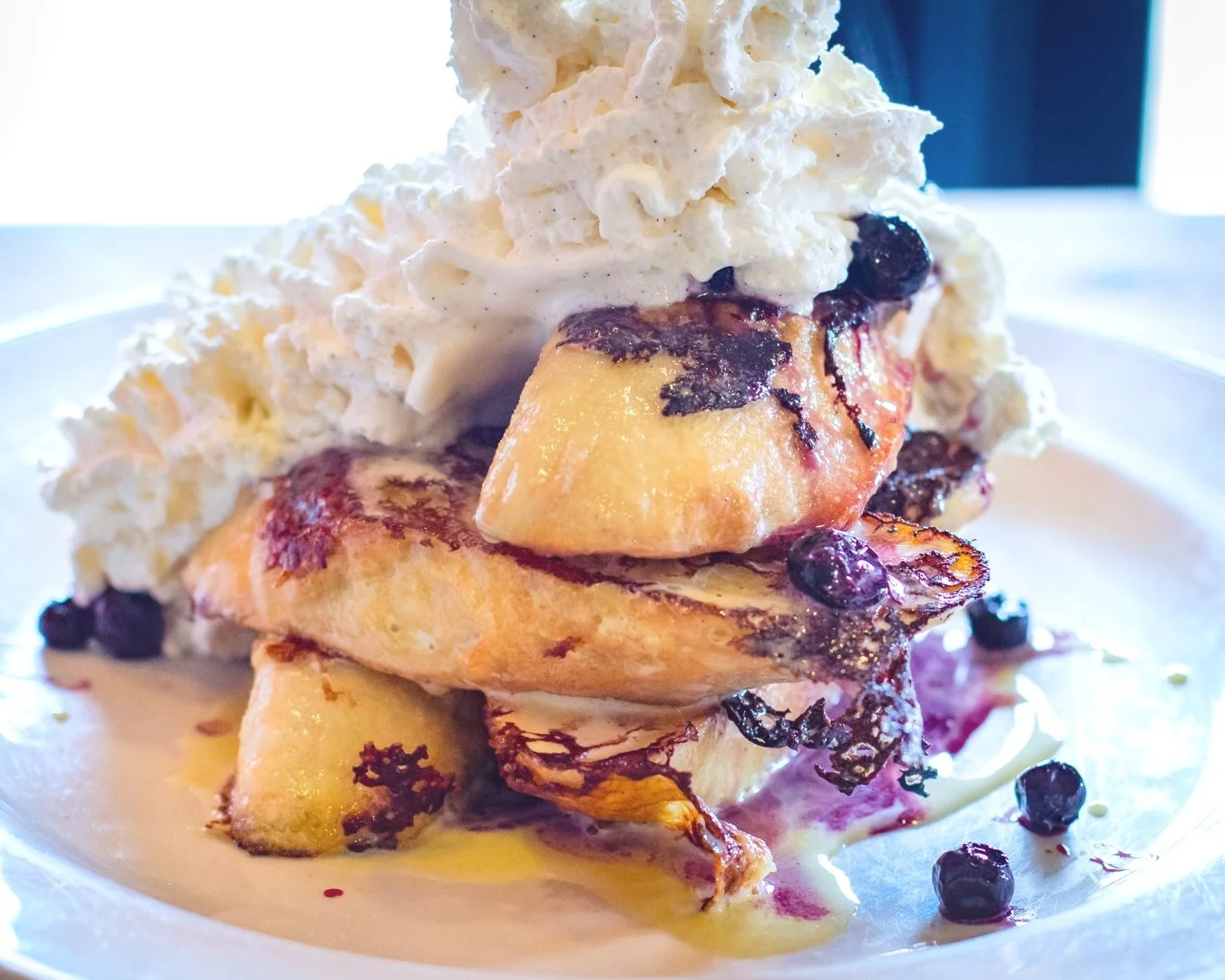 Lemon-curd and blueberry French toast at NetShed No. 9
