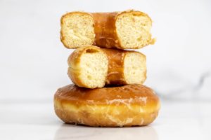 Stacked doughnuts from Sluys Poulsbo Bakery